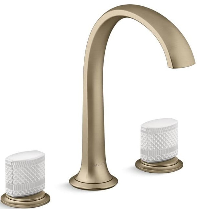 Vòi chậu rửa mặt 3 chân cổ vòm Nickel Kallista P25057-CMC-SN