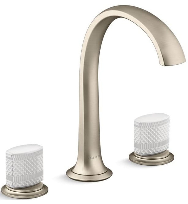 Vòi chậu rửa mặt 3 chân cổ vòm Nickel Kallista P25057-CMC-SN