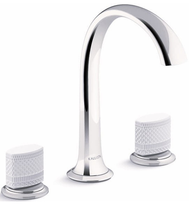 Vòi chậu rửa mặt 3 chân cổ vòm Chrome Kallista P25057-CMC-CP