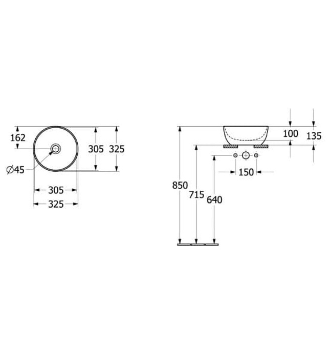 Chậu rửa lavabo Đức Villeroy-boch Artis 43893201