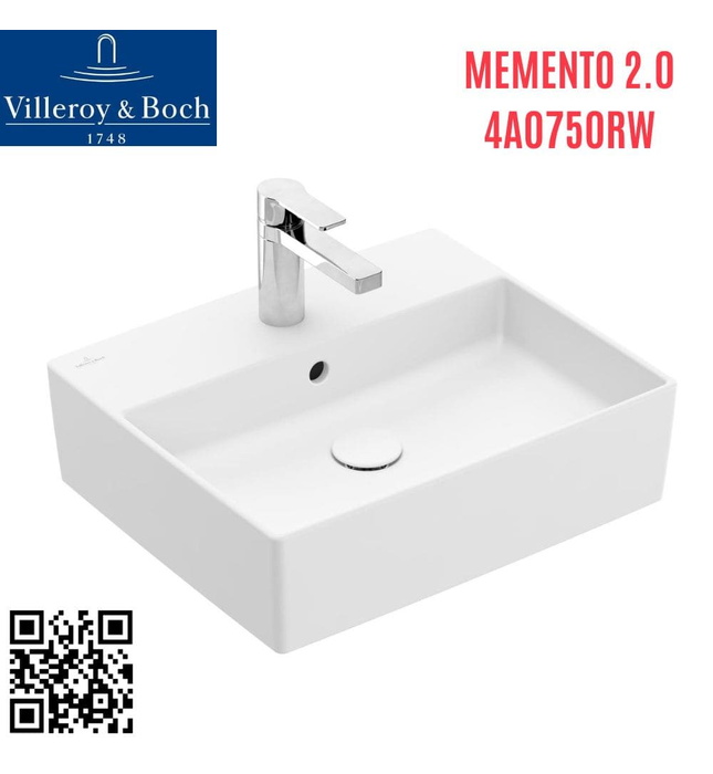 Chậu rửa lavabo Đức Villeroy-boch Memento 2.0 4A0750RW