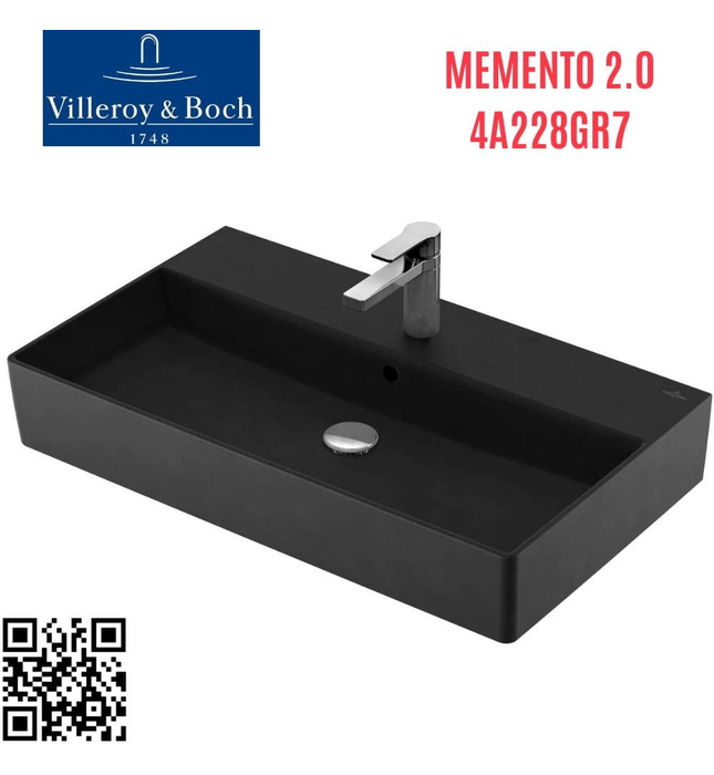 Chậu rửa lavabo treo tường Villeroy-boch Memento 2.0 4A228GR7