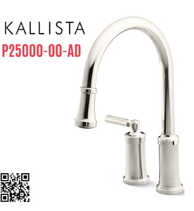 Vòi chậu rửa bát dây rút màu Nickel Kallista P25000-00-AD