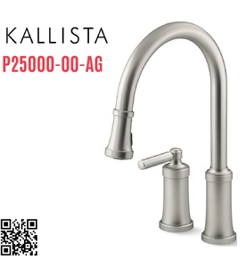 Vòi chậu rửa bát dây rút màu Nickel Kallista P25000-00-AG