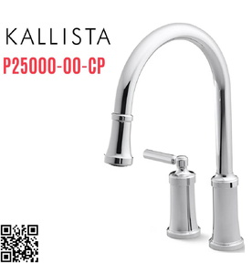 Vòi chậu rửa bát dây rút màu Chrome Kallista P25000-00-CP