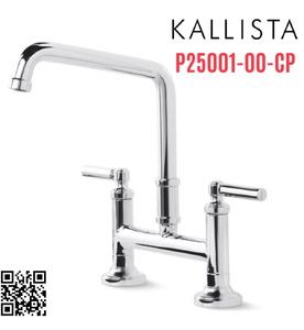 Vòi chậu rửa bát nóng lạnh màu Chrome Kallista P25001-00-CP