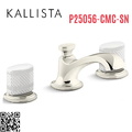 Vòi chậu rửa mặt 3 chân cổ thấp Nickel Kallista P25056-CMC-SN