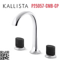 Vòi chậu rửa mặt 3 chân cổ vòm Chrome Kallista P25057-CMB-CP