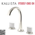 Vòi chậu rửa mặt 3 chân cổ vòm Nickel Kallista P25057-CMC-SN