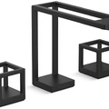 Vòi chậu rửa mặt 3 chân đen Mỹ Kallista P26100-CU-BL