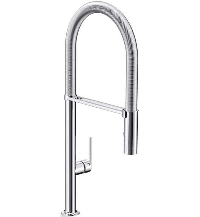 Vòi chậu rửa bát nóng lạnh dây rút màu đen Kallista P23174-LV-BL
