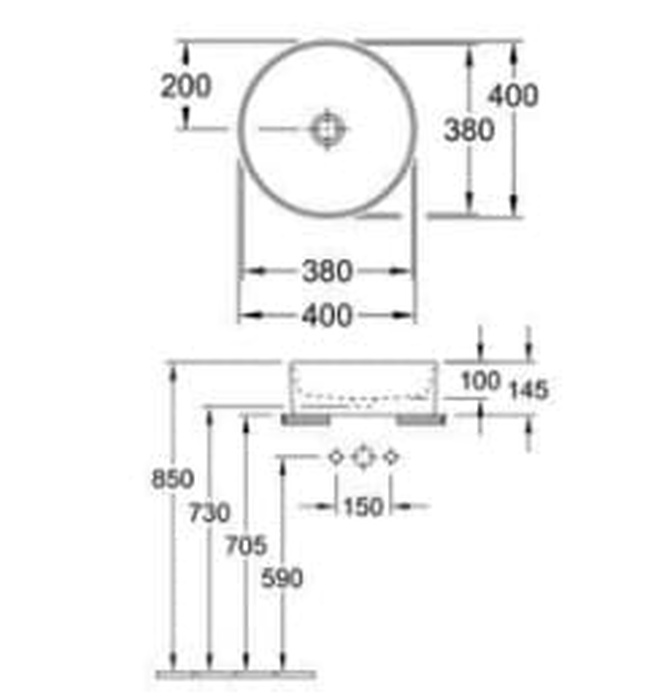 Chậu rửa lavabo Đức Villeroy-boch Collaro 4A1840RW