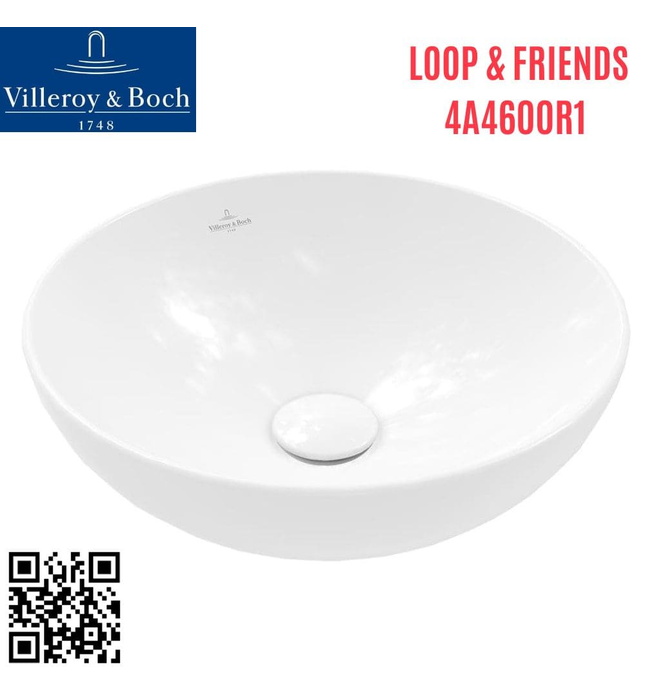 Chậu rửa lavabo dương bàn Đức Villeroy-boch Loop & Friends 4A4600R1