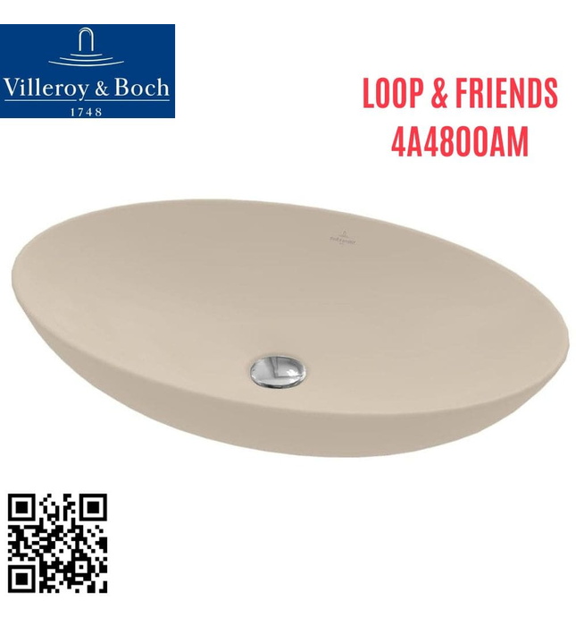 Chậu rửa lavabo dương bàn Đức Villeroy-boch Loop & Friends 4A4800AM