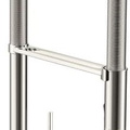 Vòi chậu rửa bát nóng lạnh dây rút màu xám Kallista P23174-SN-VS