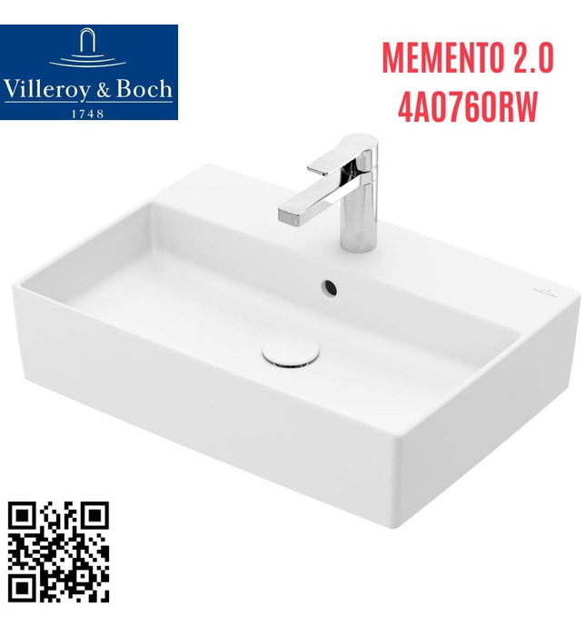 Chậu rửa lavabo Đức Villeroy-boch Memento 2.0 4A0760RW