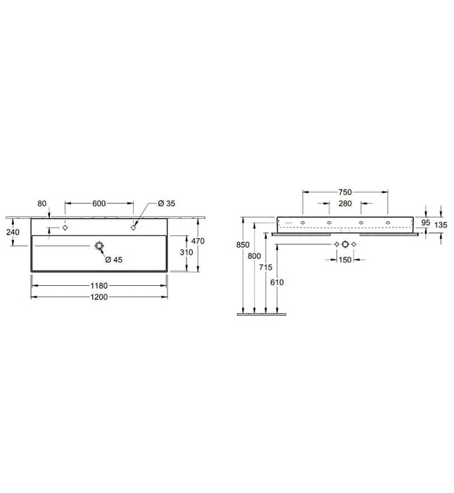 Chậu rửa lavabo Đức Villeroy-boch Memento 2.0 4A22CK01