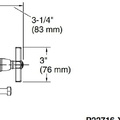 Mặt nạ điều khiển đơn sen tắm âm tường Chrome Kallista P22715-XX-CP