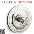 Mặt nạ điều khiển đơn sen tắm âm tường Nickel Kallista P22715-XX-AD