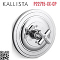 Mặt nạ điều khiển đơn sen tắm âm tường Chrome Kallista P22715-XX-CP