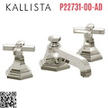 Vòi chậu rửa mặt 3 chân cổ thấp Nickel Kallista P22731-00-AD