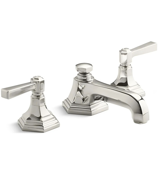 Vòi chậu rửa mặt 3 chân cổ thấp Nickel Kallista P22731-LV-AD