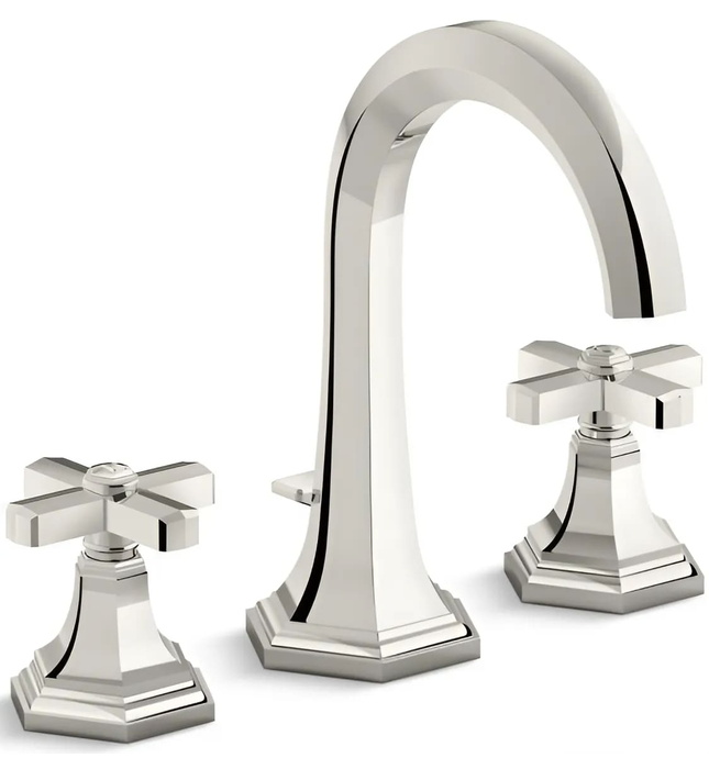 Vòi chậu rửa mặt 3 chân thân cao Nickel Kallista P22732-00-AD