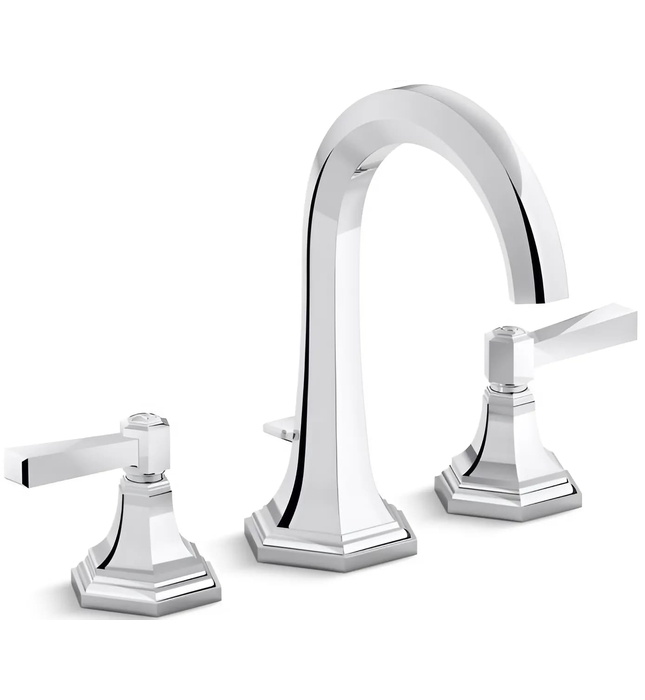 Vòi chậu rửa mặt 3 chân thân cao Chrome Kallista P22732-LV-CP