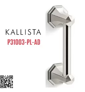Tay nắm cửa kính phòng tắm màu Nickel Kallista P31003-PL-AD