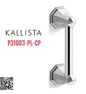 Tay nắm cửa kính phòng tắm màu Chrome Kallista P31003-PL-CP