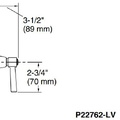 Mặt nạ điều chỉnh nhiệt độ sen tắm Chrome Kallista P22762-LV-CP