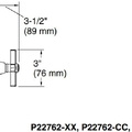 Mặt nạ điều chỉnh nhiệt độ sen tắm Chrome Kallista P22762-XX-CP