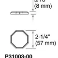 Tay nắm cửa kính phòng tắm màu Nickel Kallista P31003-00-AD