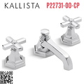 Vòi chậu rửa mặt 3 chân cổ thấp Chrome Kallista P22731-00-CP