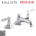 Vòi chậu rửa mặt 3 chân cổ thấp Chrome Kallista P22731-LV-CP