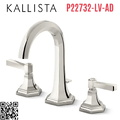 Vòi chậu rửa mặt 3 chân thân cao Nickel Kallista P22732-LV-AD