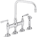 Vòi chậu rửa bát nóng lạnh và vòi xịt bồn Nickel Kallista P23051-LV-AD