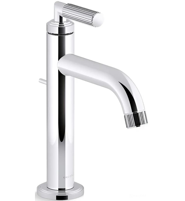 Vòi chậu rửa mặt nóng lạnh 1 chân nickel Kallista P32493-00-BN