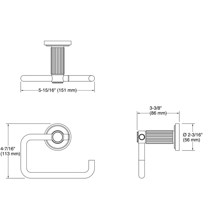 Lô giấy vệ sinh màu nickel Kallista P80248-00-BN