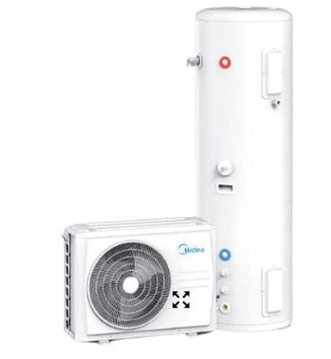 Máy bơm nhiệt dạng Split 200L Midea MT-200R26 + MHW-FW3