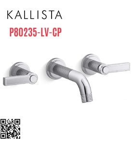 Vòi chậu rửa mặt 3 chân âm tường chrome Kallista P80235-LV-CP