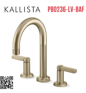 Vòi bồn tắm nóng lạnh màu vàng Kallista P80236-LV-BAF