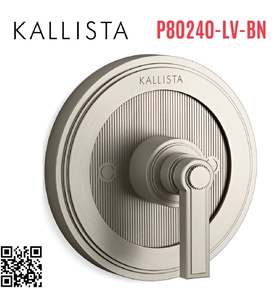 Mặt nạ điều chỉnh nhiệt độ sen tắm nickel Kallista P80240-LV-BN
