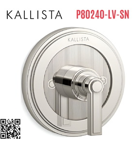 Mặt nạ điều chỉnh nhiệt độ sen tắm nickel Kallista P80240-LV-SN