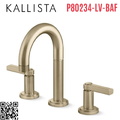 Vòi chậu rửa mặt 3 chân cổ vòm vàng Kallista P80234-LV-BAF