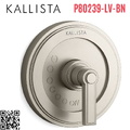 Mặt nạ điều khiển đơn sen tắm âm màu nickel Kallista P80239-LV-BN
