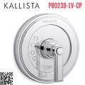 Mặt nạ điều khiển đơn sen tắm âm màu chrome Kallista P80239-LV-CP