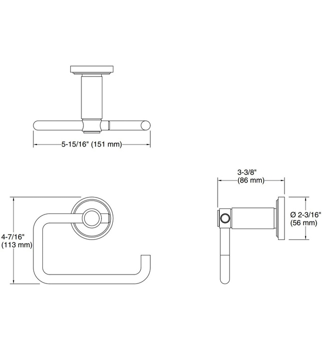 Lô giấy vệ sinh màu nickel Kallista P80266-00-BN