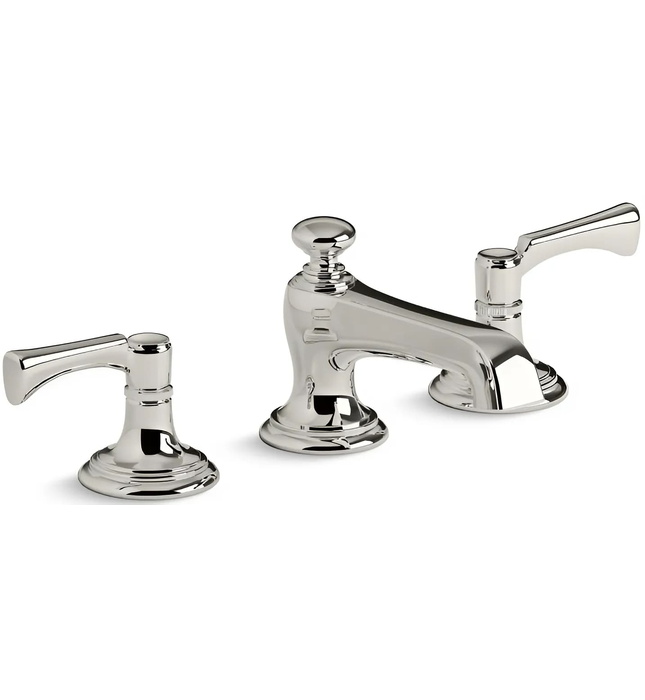 Vòi chậu rửa mặt 3 chân, tay ngang chrome Kallista P24600-LV-CP