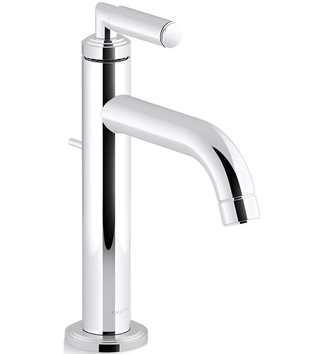 Vòi chậu rửa mặt nóng lạnh 1 chân nickel Kallista P32494-00-BN